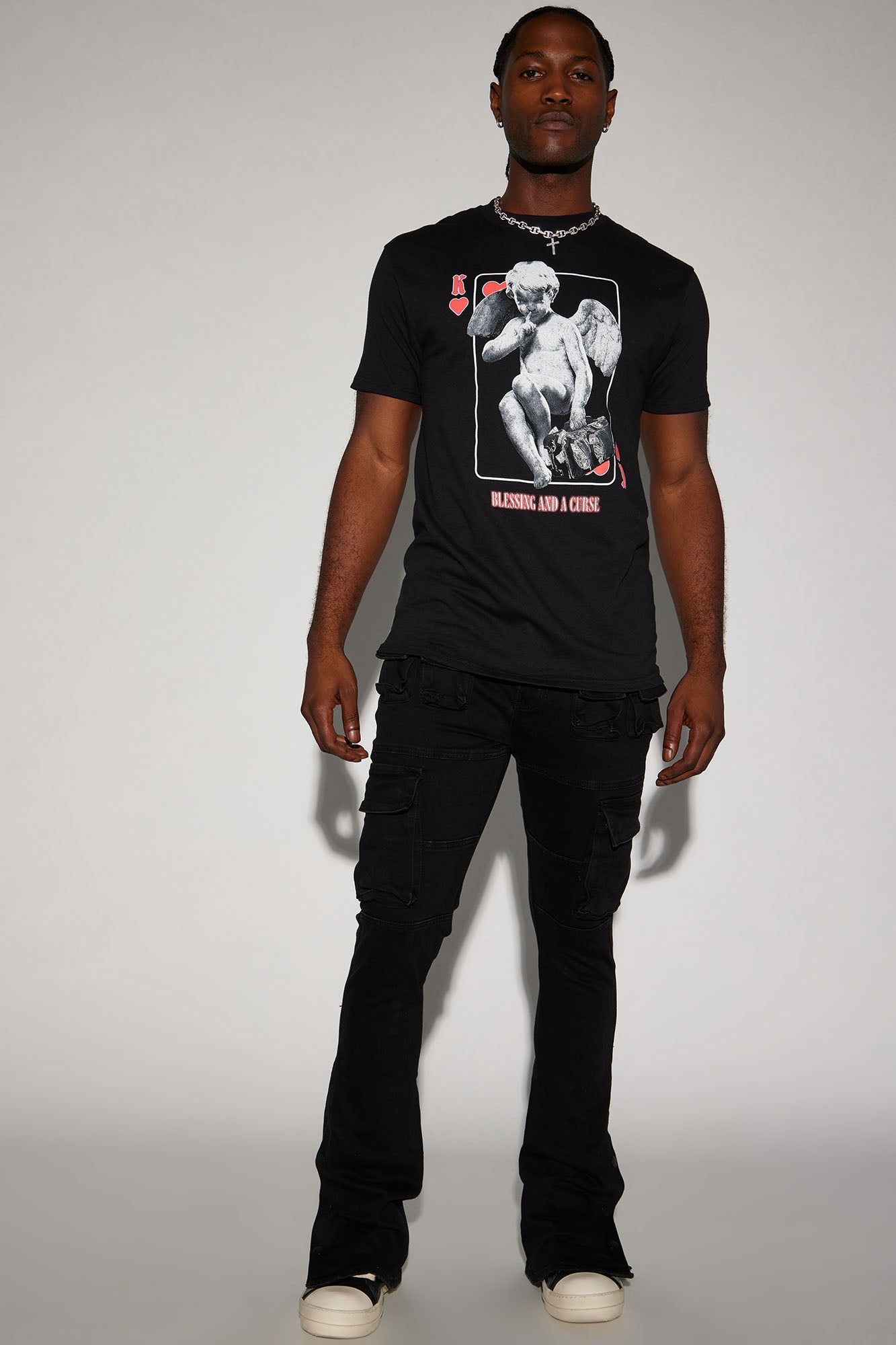 Blessing And A Curse Short Sleeve Tee - Black sold by Fashion Nova product image thumbnail 3