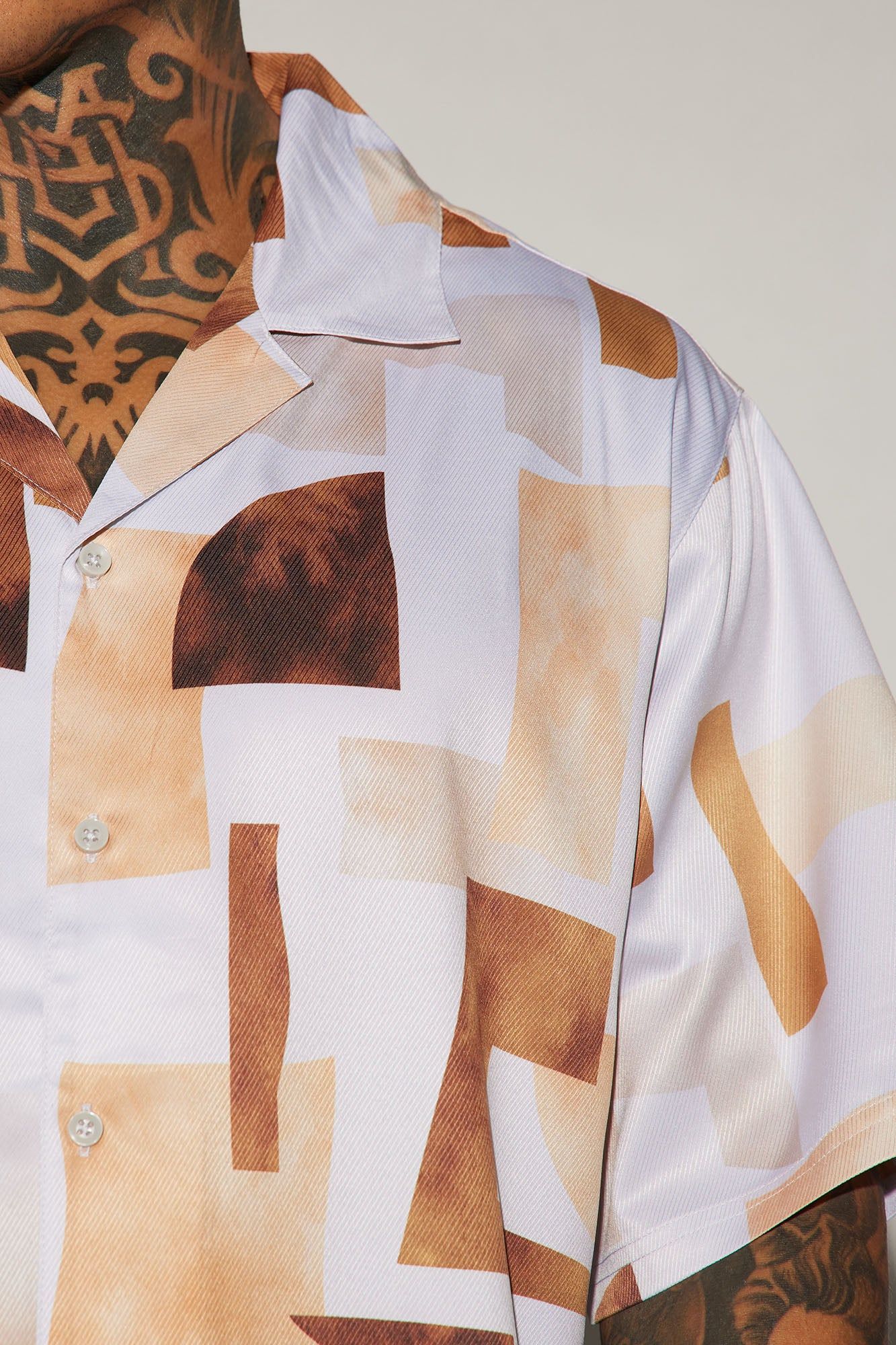 Trip On Button Up Shirt - Tan/Multi sold by Fashion Nova product image thumbnail 3