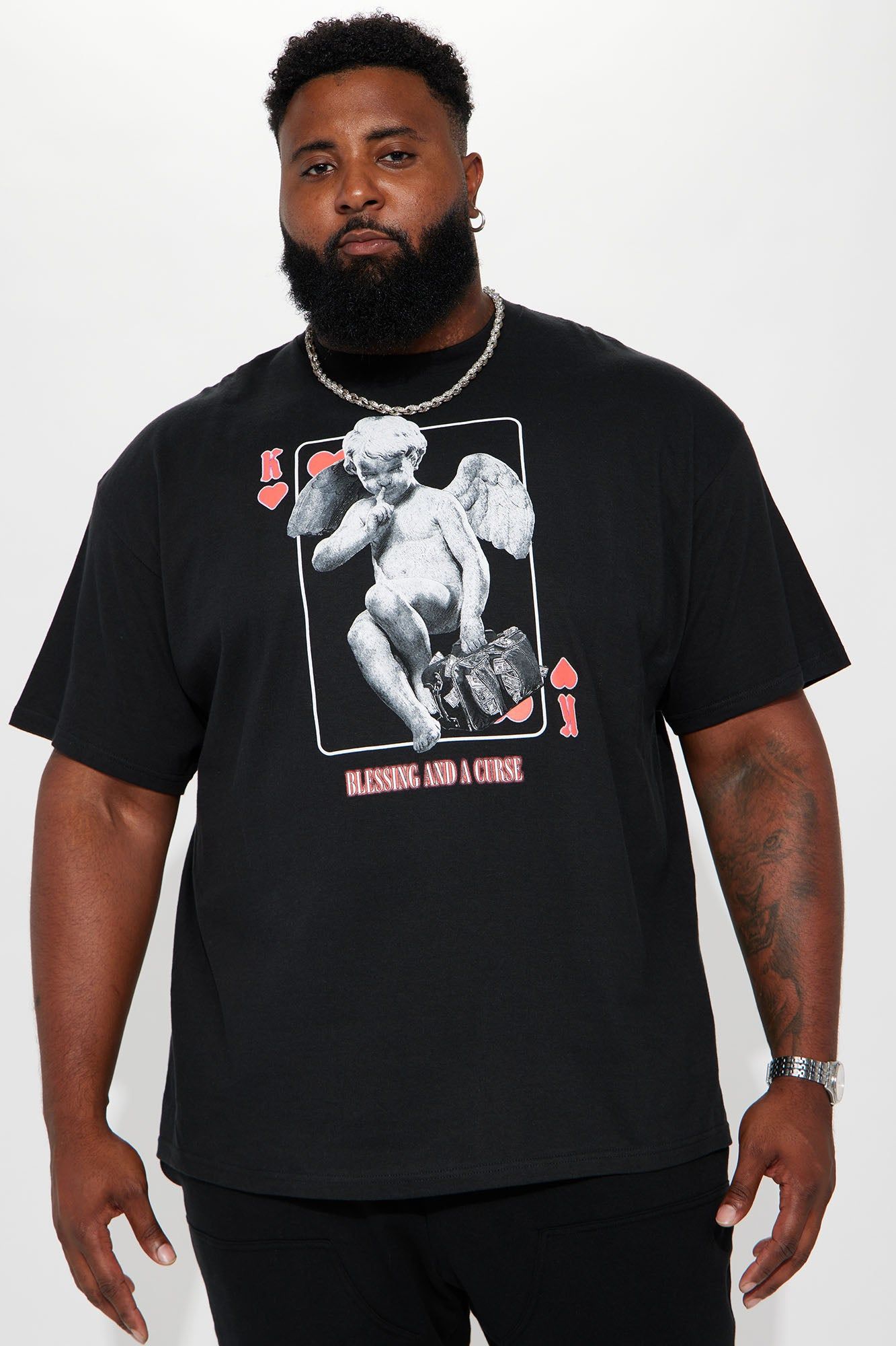 Blessing And A Curse Short Sleeve Tee - Black sold by Fashion Nova product image thumbnail 2