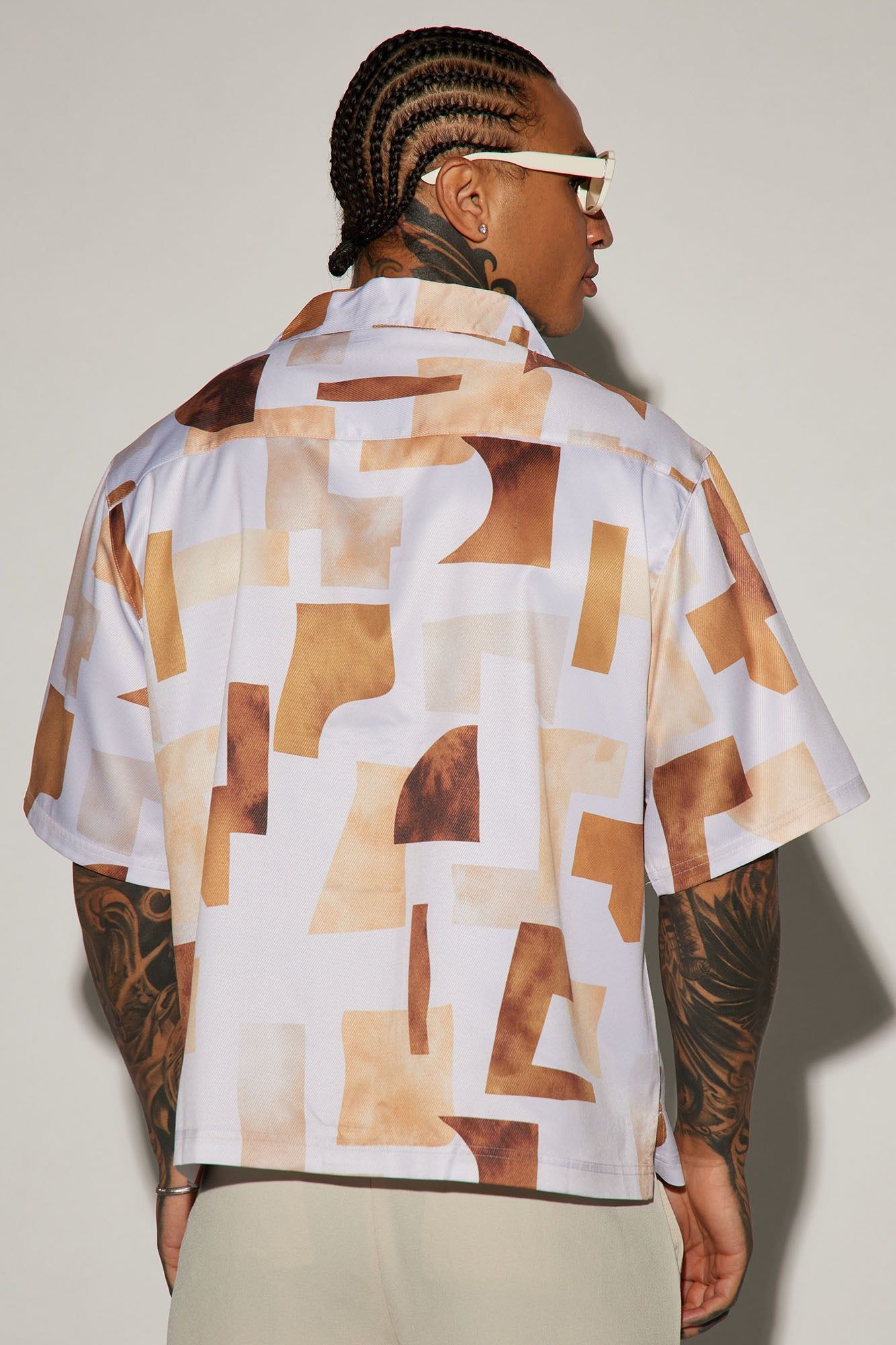 Trip On Button Up Shirt - Tan/Multi sold by Fashion Nova product image thumbnail 4