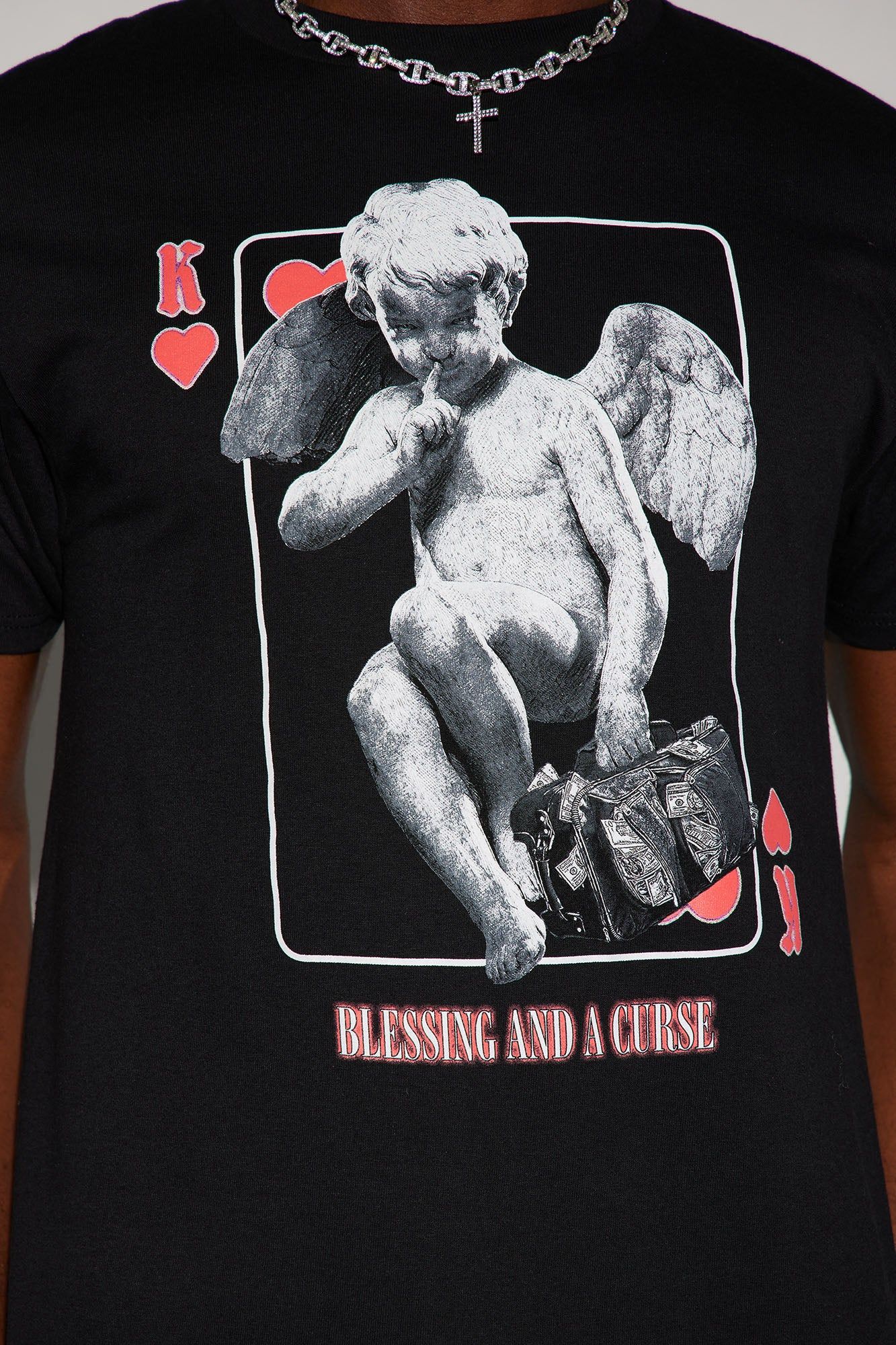 Blessing And A Curse Short Sleeve Tee - Black sold by Fashion Nova product image thumbnail 4