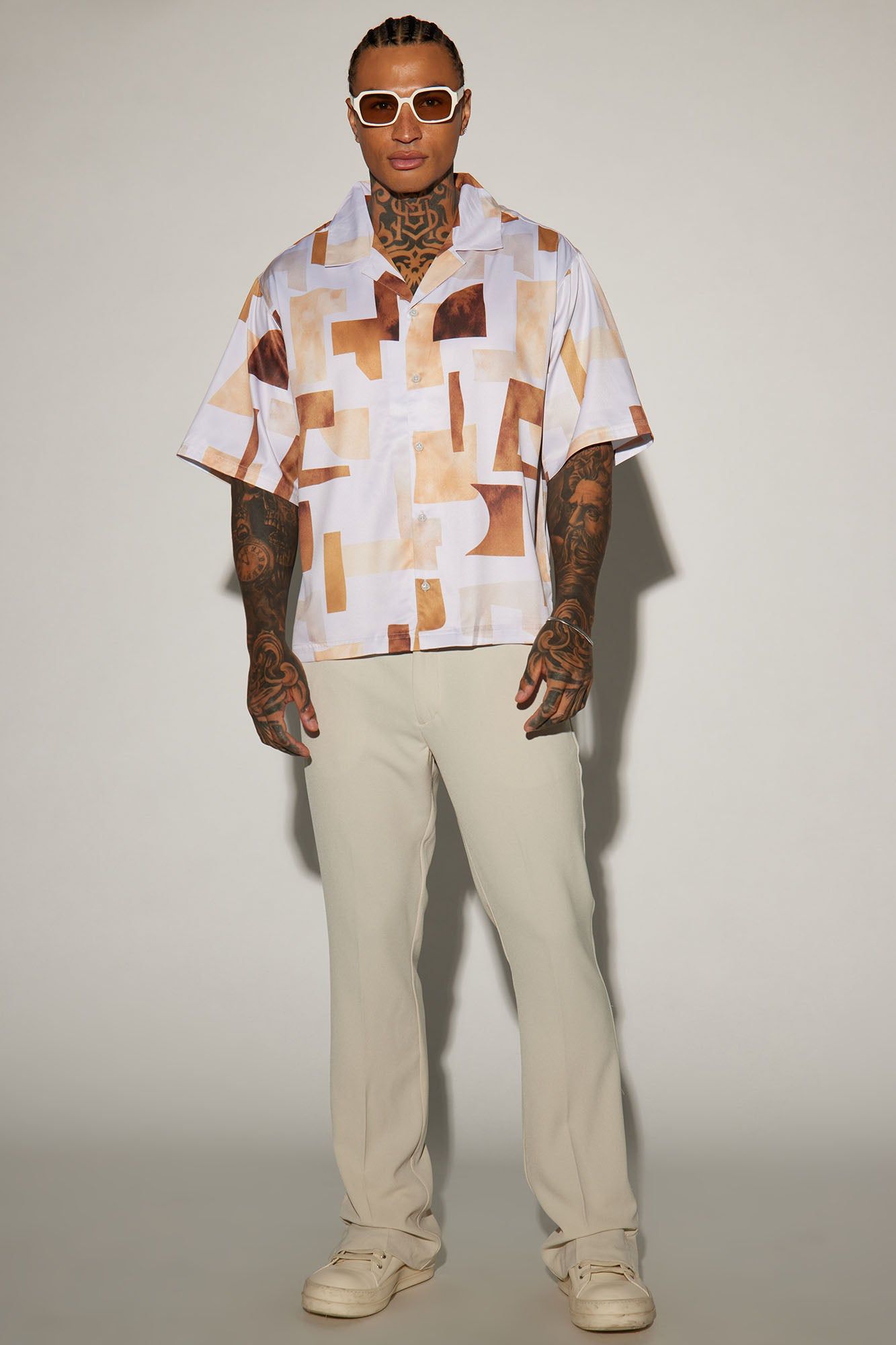 Trip On Button Up Shirt - Tan/Multi sold by Fashion Nova product image thumbnail 2