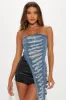 Taking Risks Distressed Denim Top - Vintage Wash sold by Fashion Nova