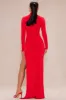 Lennox Double Lined Knit Maxi Dress - Red sold by Fashion Nova