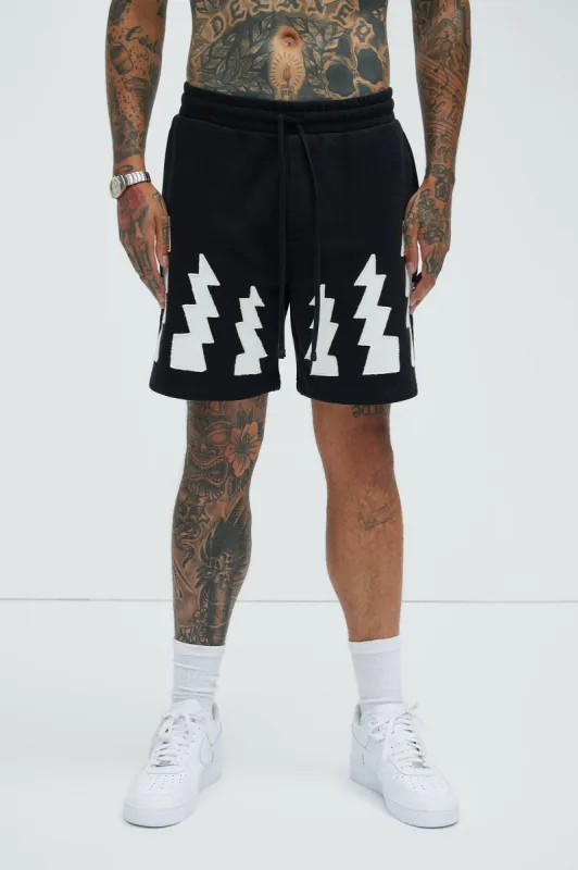 Tyson Lighting Relaxed Shorts - Black sold by Fashion Nova