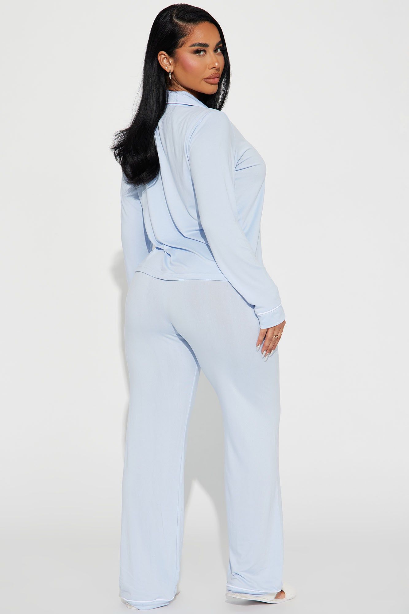 In The Morning PJ Pant Set - Light Blue sold by Fashion Nova product image thumbnail 3