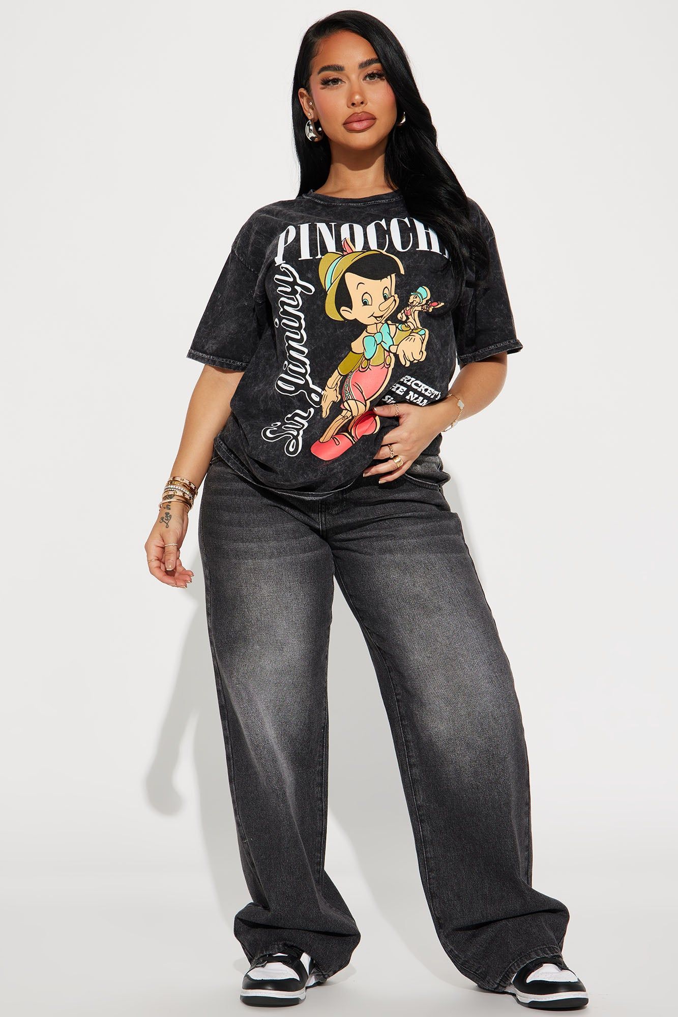 Pinocchio Washed Graphic Tee - Black Wash sold by Fashion Nova product image thumbnail 2