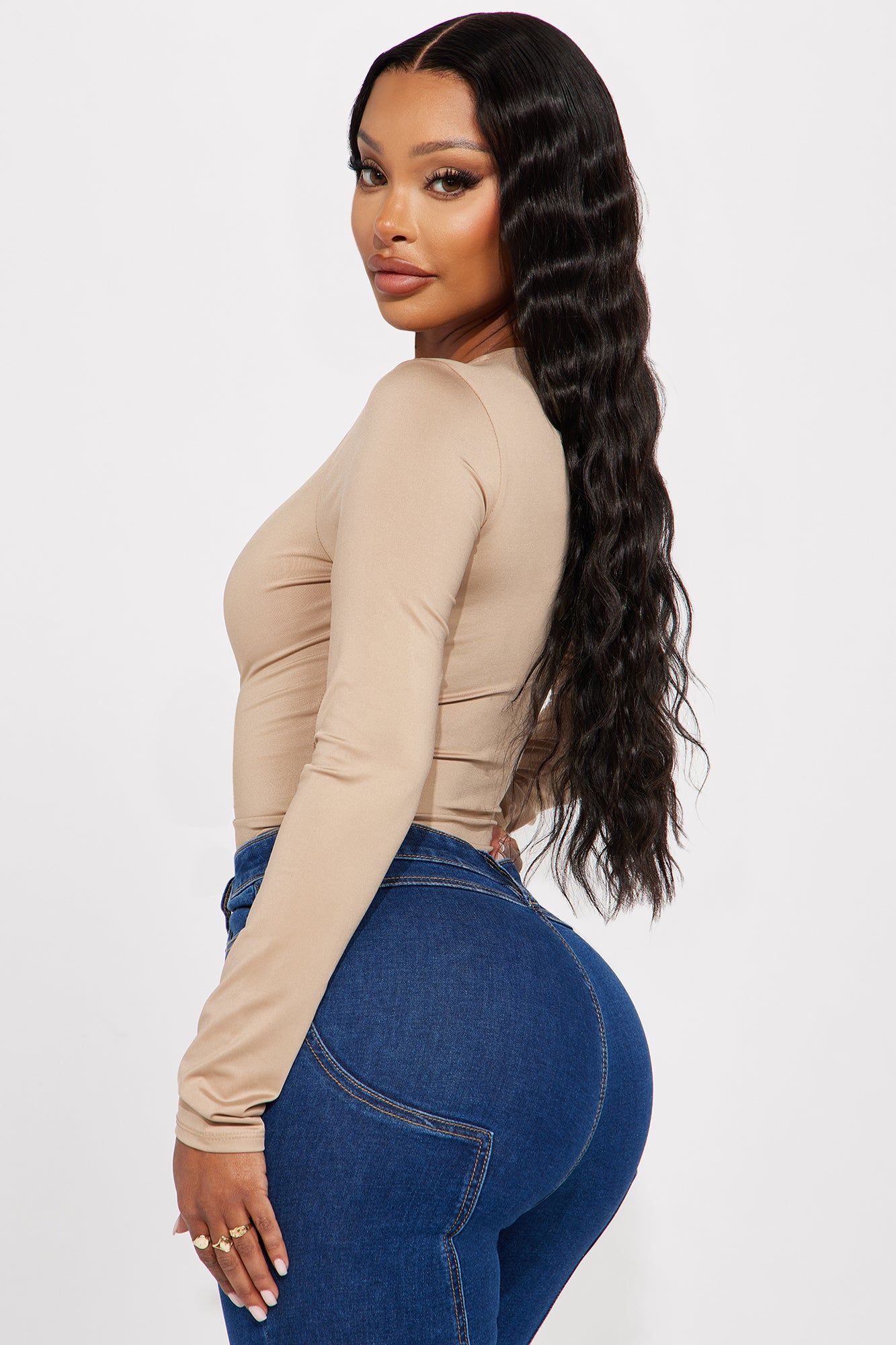 Stand Out Cut Out Bodysuit - Taupe sold by Fashion Nova product image thumbnail 4