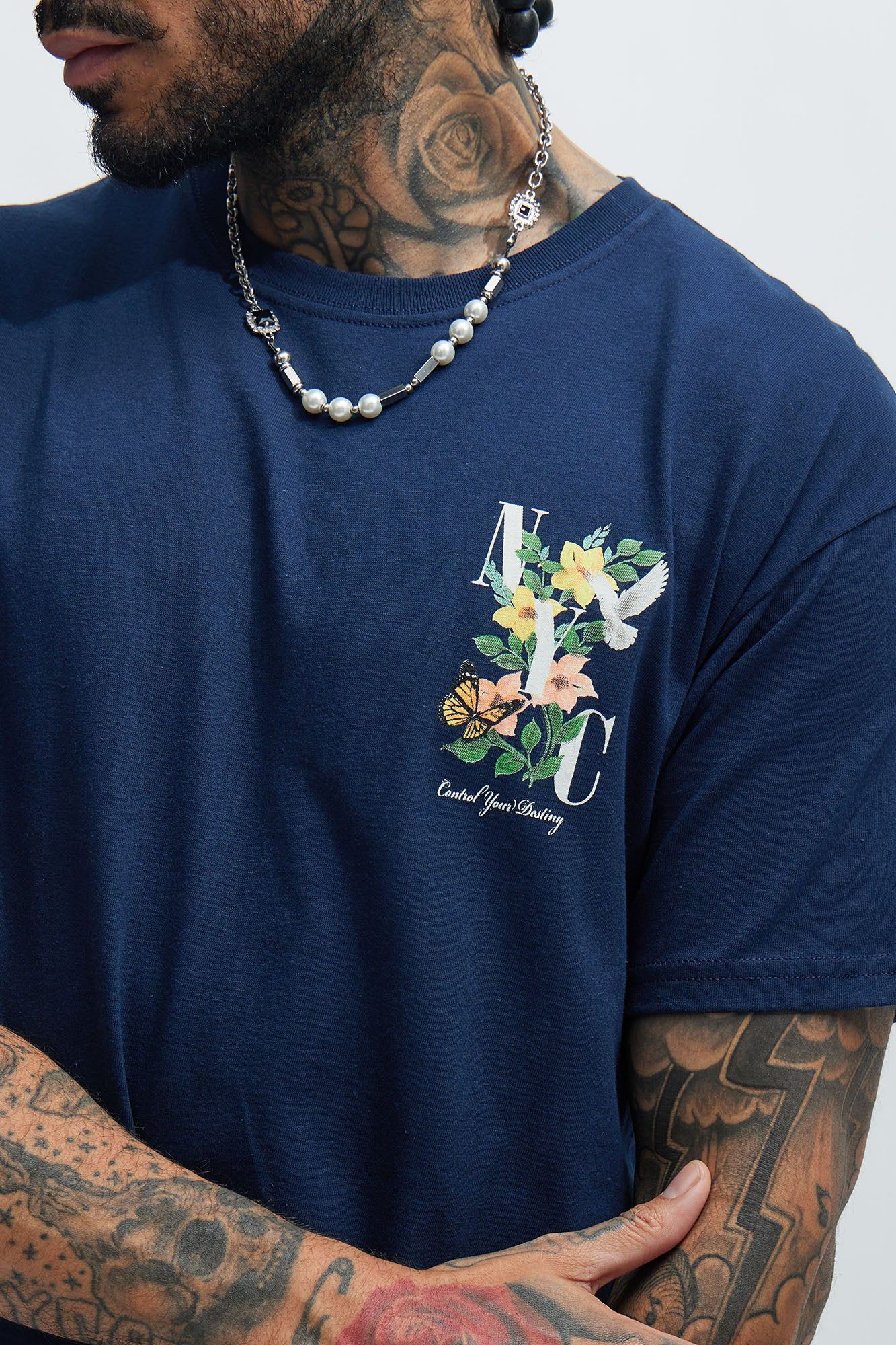 Control Your Destiny Short Sleeve Tee - Navy sold by Fashion Nova product image thumbnail 3