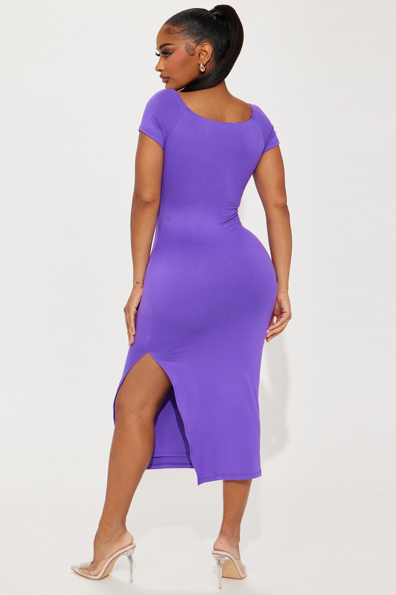 Gina Double Lined Midi Dress - Purple sold by Fashion Nova product image thumbnail 3