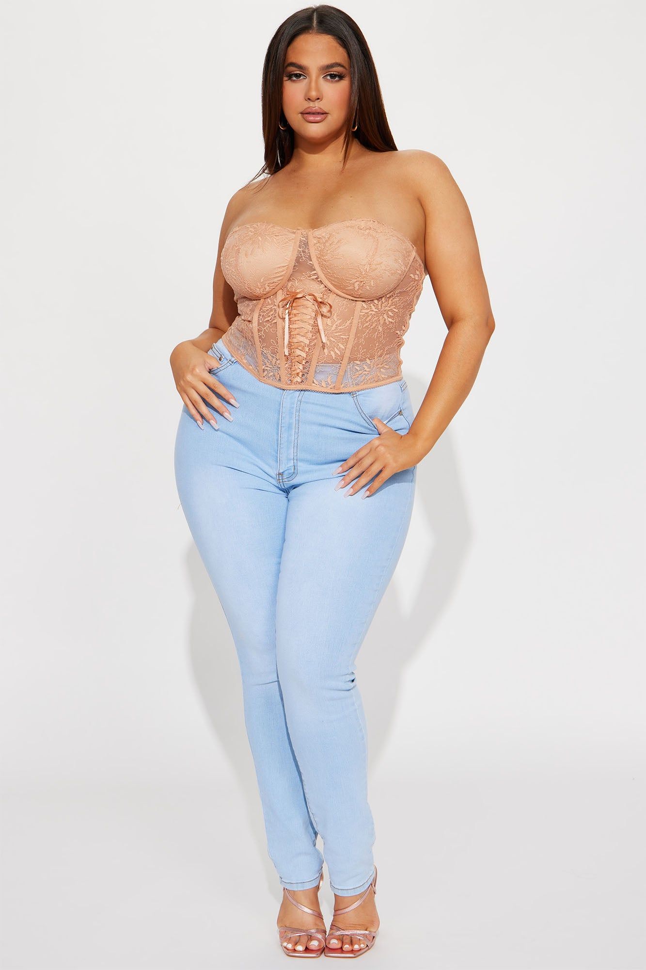 Valeria Lace Corset Top - Nude sold by Fashion Nova product image thumbnail 5
