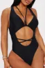 Valentina Strappy 1 Piece Swimsuit - Black sold by Fashion Nova