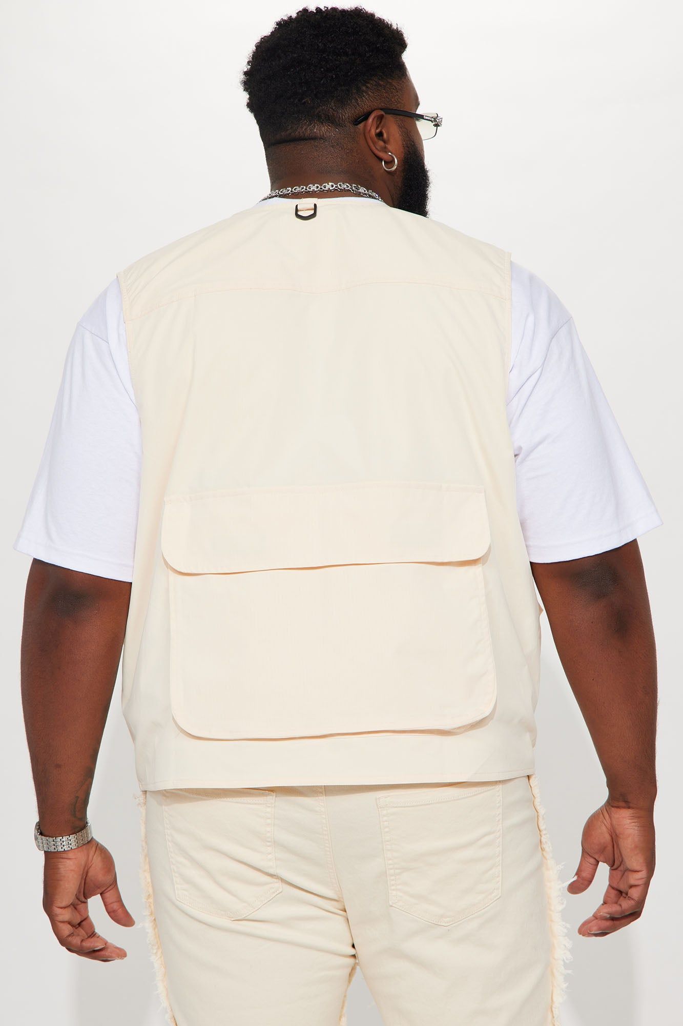 Hard To Miss Ripstop Tactical Cargo Vest - Cream sold by Fashion Nova product image thumbnail 7