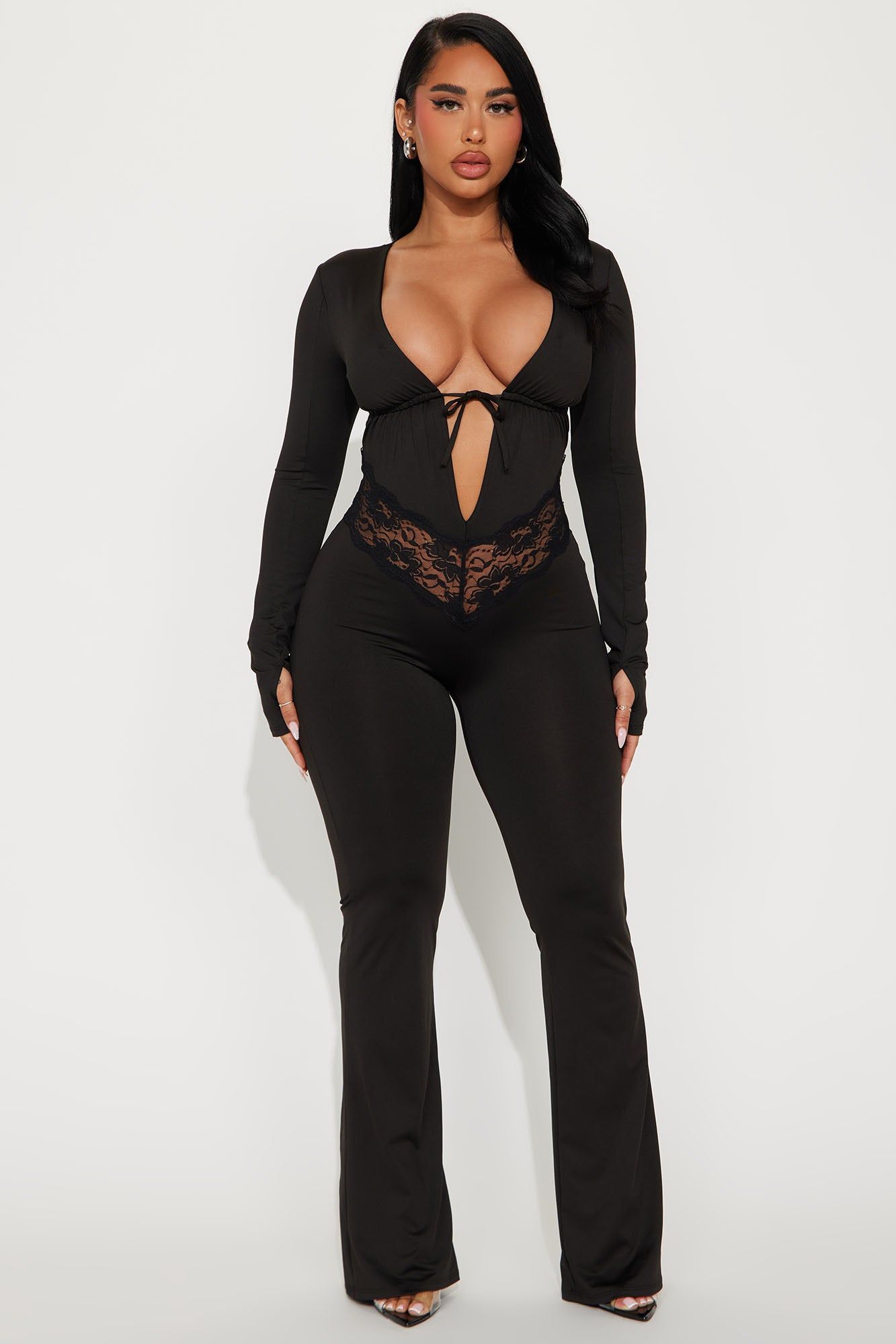 Midnight Rendezvous Jumpsuit - Black sold by Fashion Nova