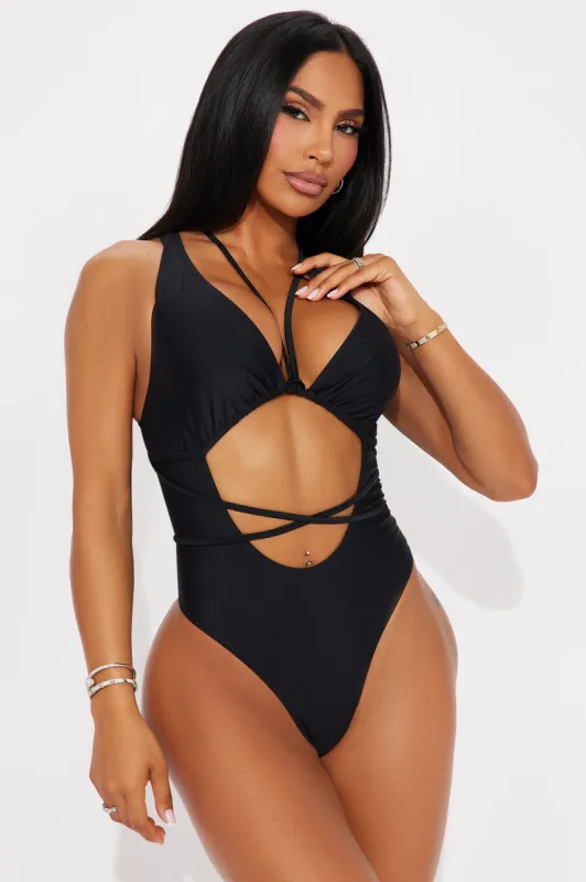 Valentina Strappy 1 Piece Swimsuit - Black sold by Fashion Nova