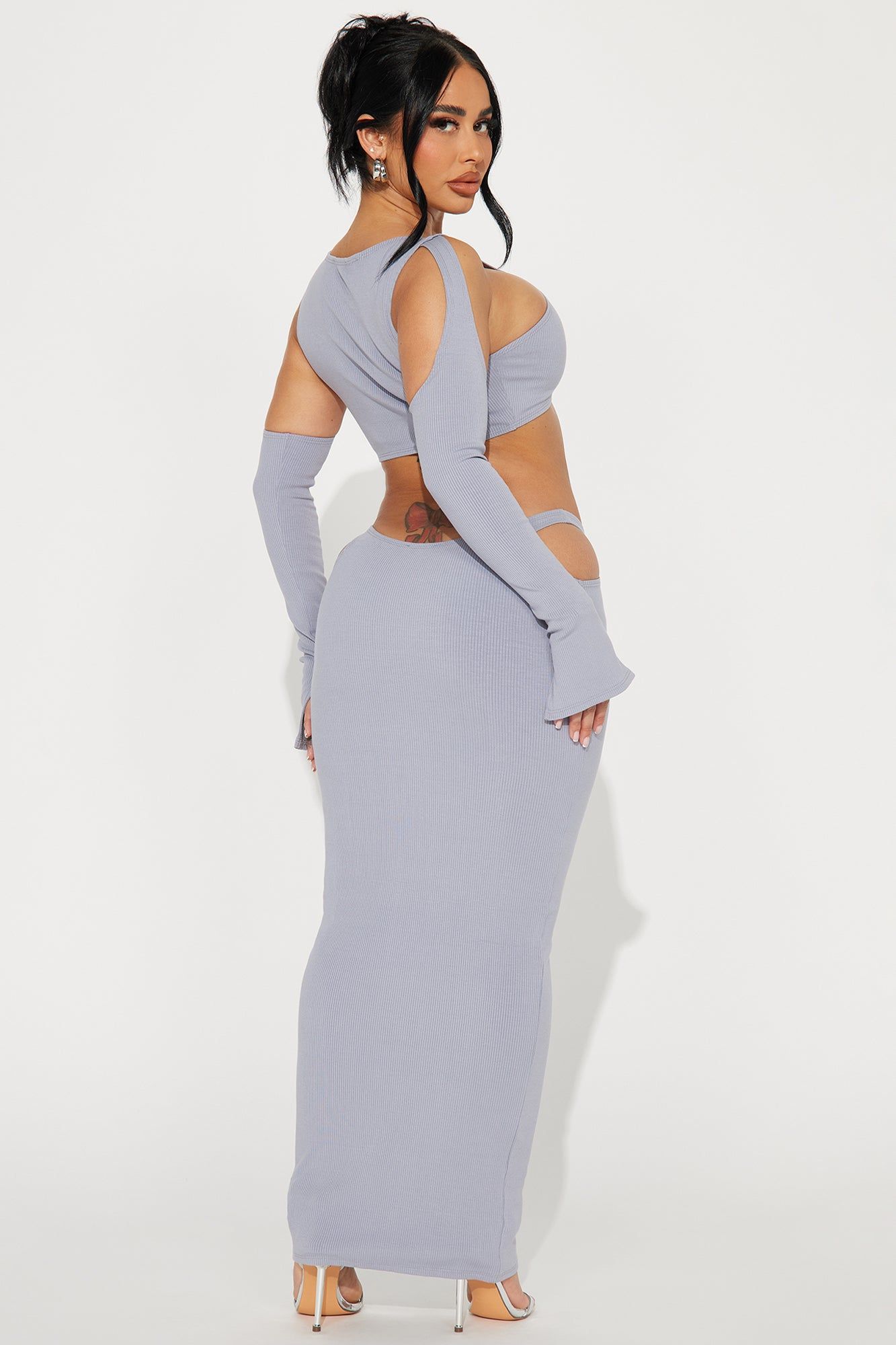 Camilla Snatched Skirt Set - Slate Grey sold by Fashion Nova product image thumbnail 3