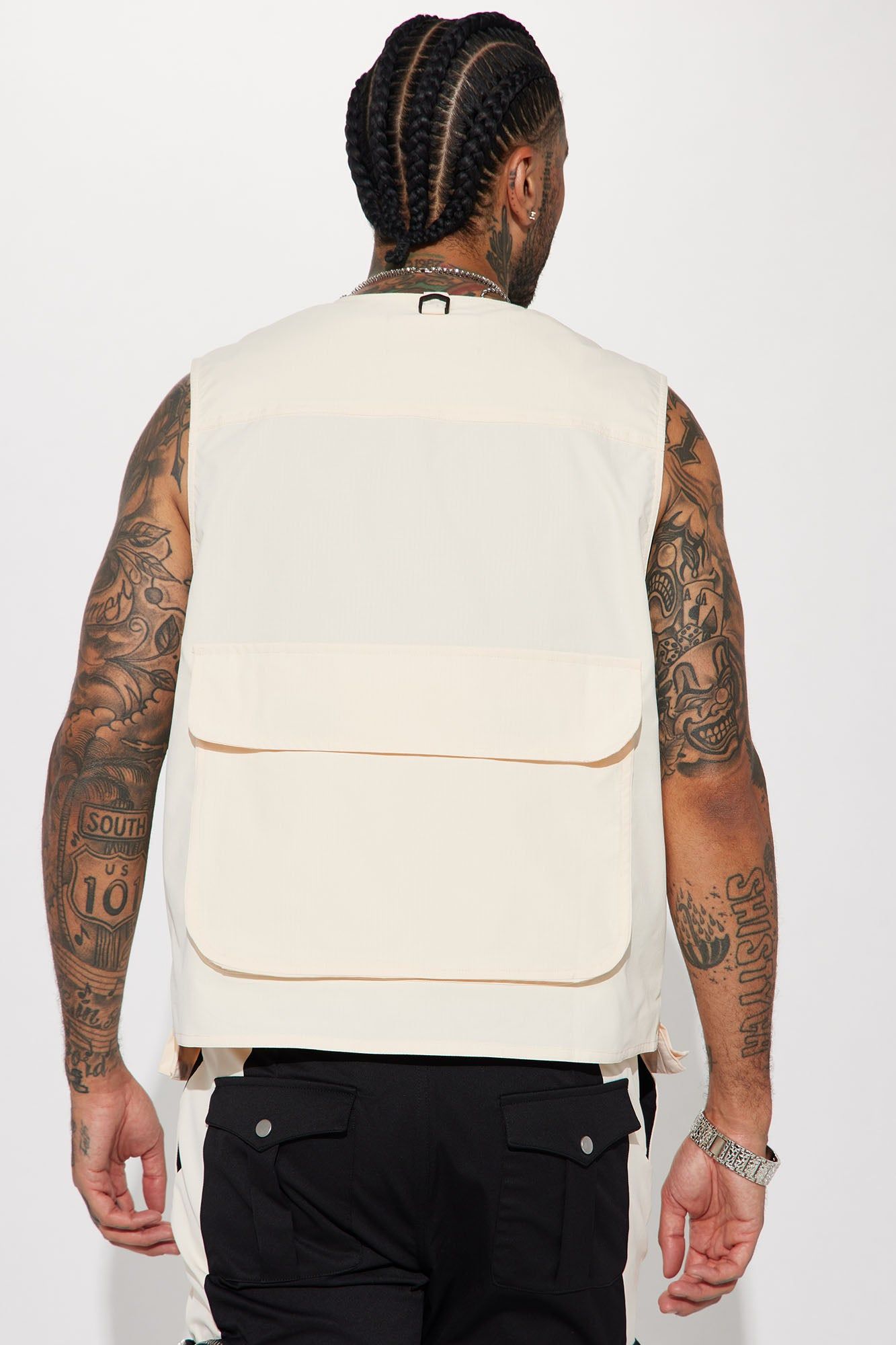 Hard To Miss Ripstop Tactical Cargo Vest - Cream sold by Fashion Nova product image thumbnail 5