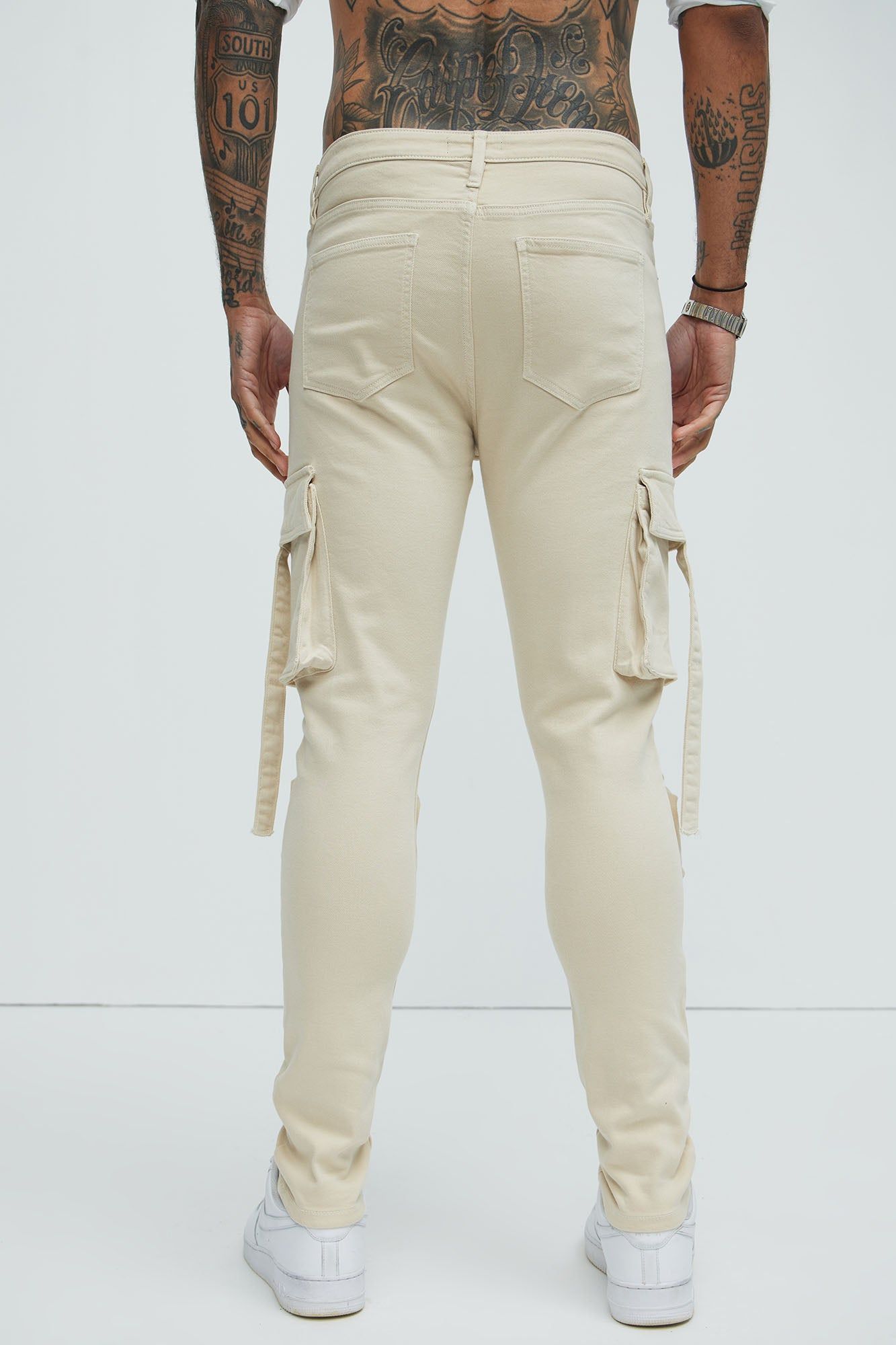Bradford Skinny Cargo Pants - Off White sold by Fashion Nova product image thumbnail 4