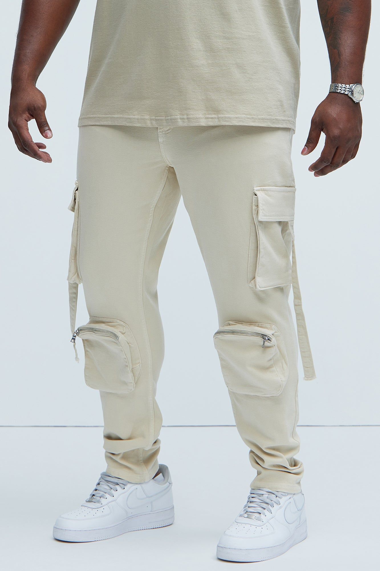 Bradford Skinny Cargo Pants - Off White sold by Fashion Nova product image thumbnail 5