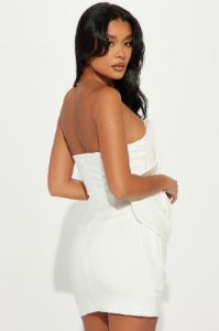 Kairi Flower Mini Dress - Ivory sold by Fashion Nova