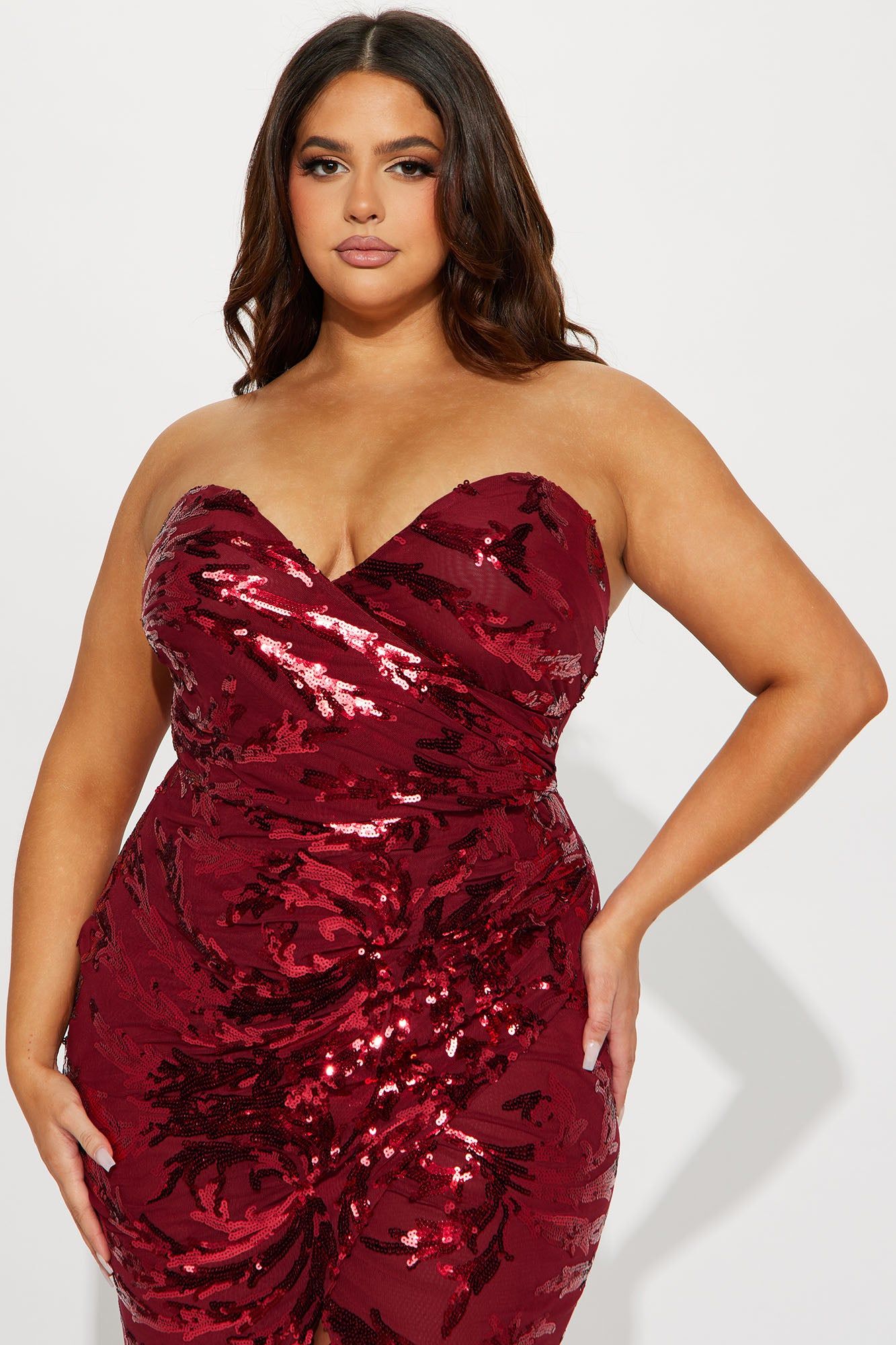 Luxury Sequin Maxi Dress - Wine sold by Fashion Nova product image thumbnail 5