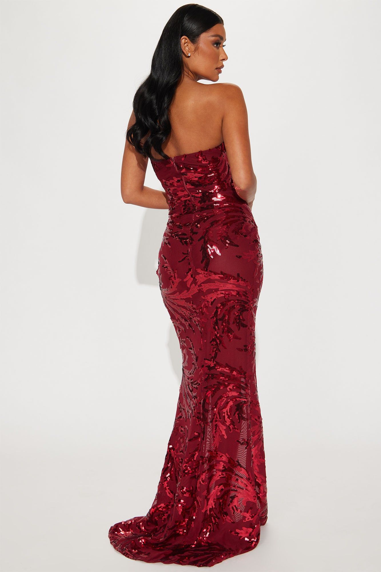 Luxury Sequin Maxi Dress - Wine sold by Fashion Nova product image thumbnail 3