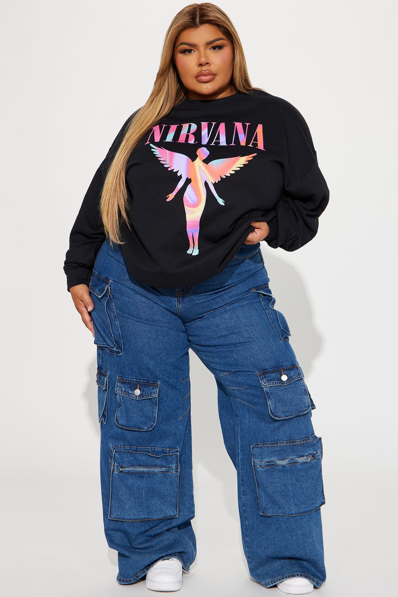 Nirvana In Technicolor Sweatshirt - Black sold by Fashion Nova product image thumbnail 6