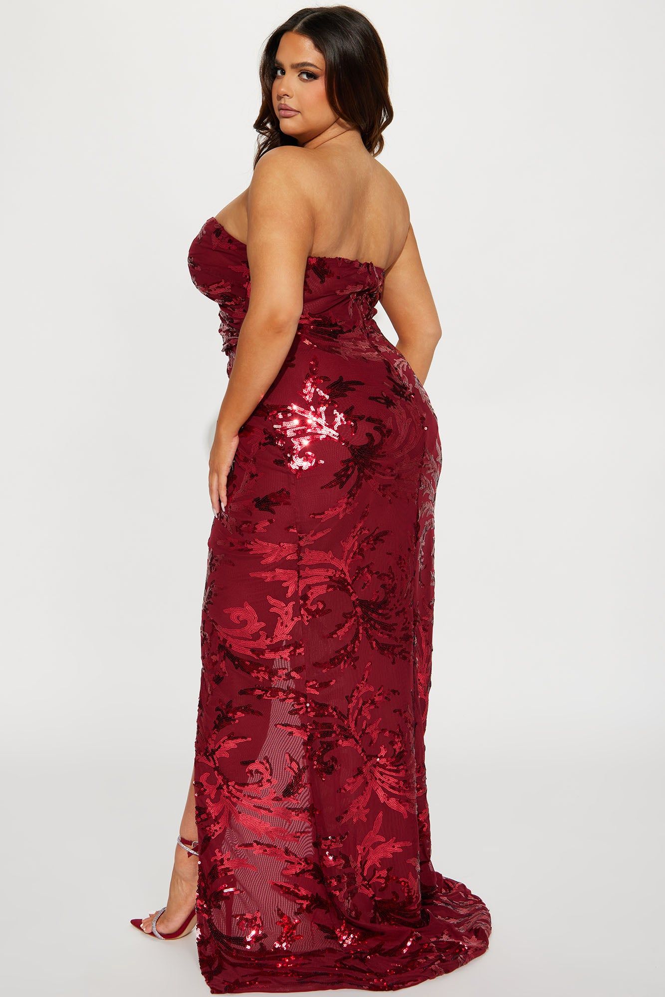 Luxury Sequin Maxi Dress - Wine sold by Fashion Nova product image thumbnail 6