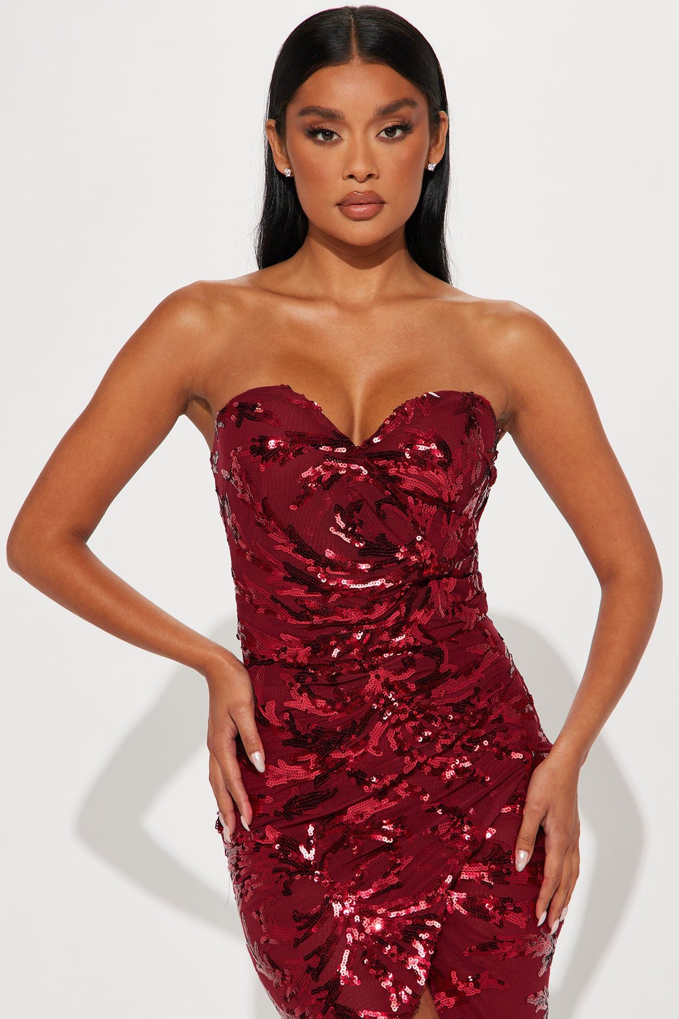 Luxury Sequin Maxi Dress - Wine sold by Fashion Nova product image thumbnail 2