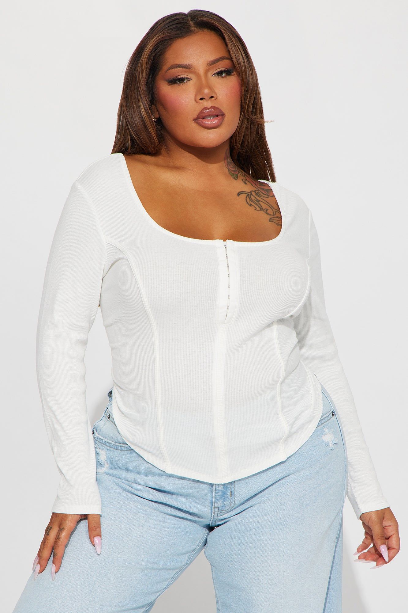 Secret's Out Rib Top - Ivory sold by Fashion Nova product image thumbnail 4