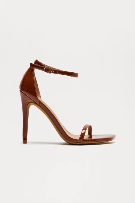 Linked Up Heels - Chestnut sold by Fashion Nova