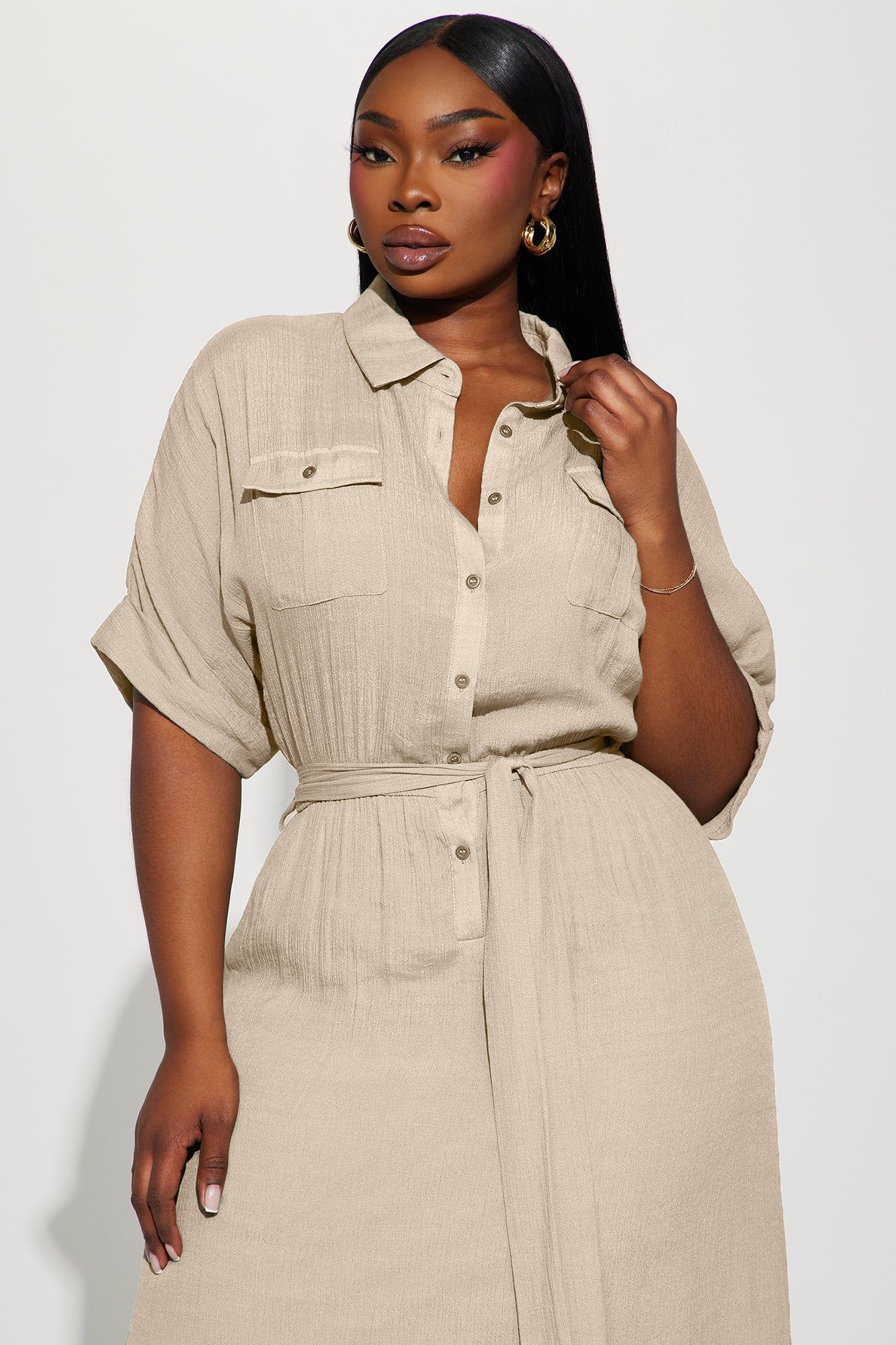 Lucille Maxi Dress - Taupe sold by Fashion Nova product image thumbnail 5