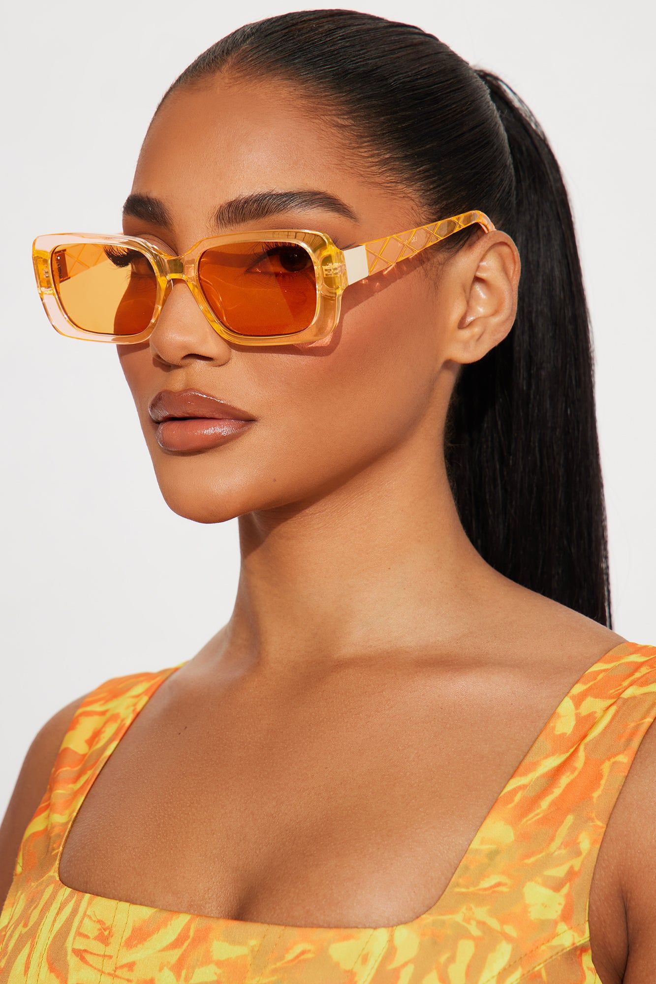 Girls Brunch Sunglasses - Orange sold by Fashion Nova