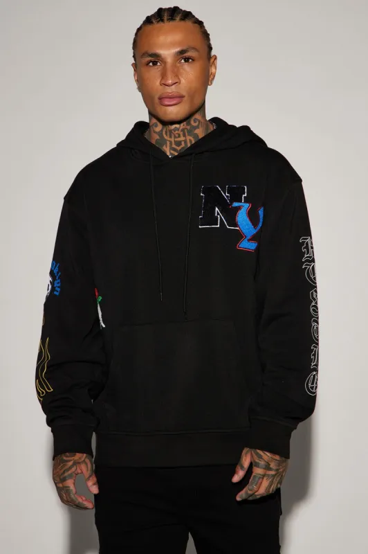 New York Hustle Hard Hoodie - Black sold by Fashion Nova