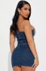 Roxanne Denim Washed Skirt Set - Dark Wash sold by Fashion Nova