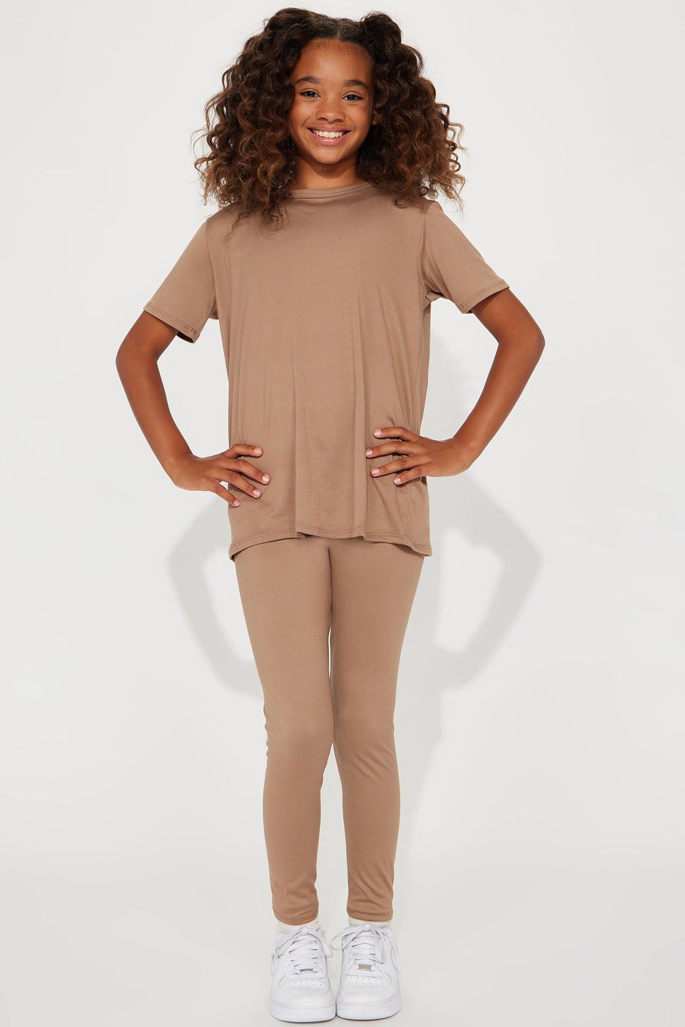 Mini Weekend Vibes II Legging Set - Mocha sold by Fashion Nova