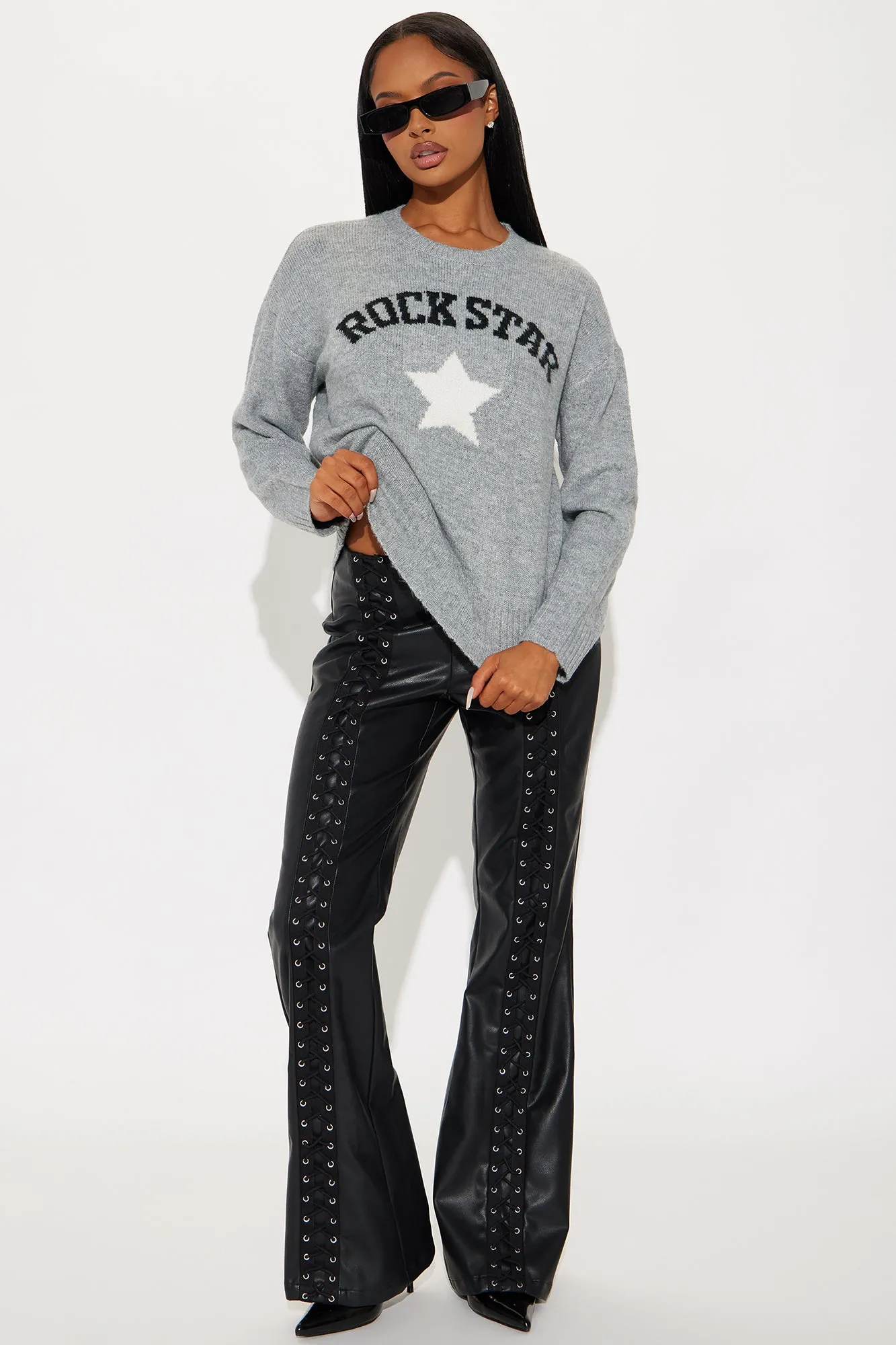 Rockstar Sweater - Grey/combo sold by Fashion Nova product image thumbnail 2