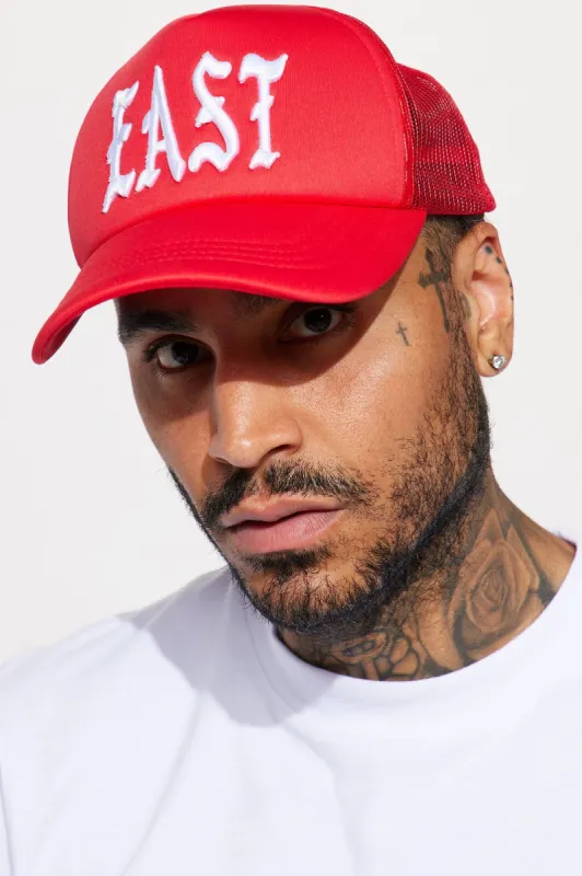 East Side Trucker Hat - Red sold by Fashion Nova