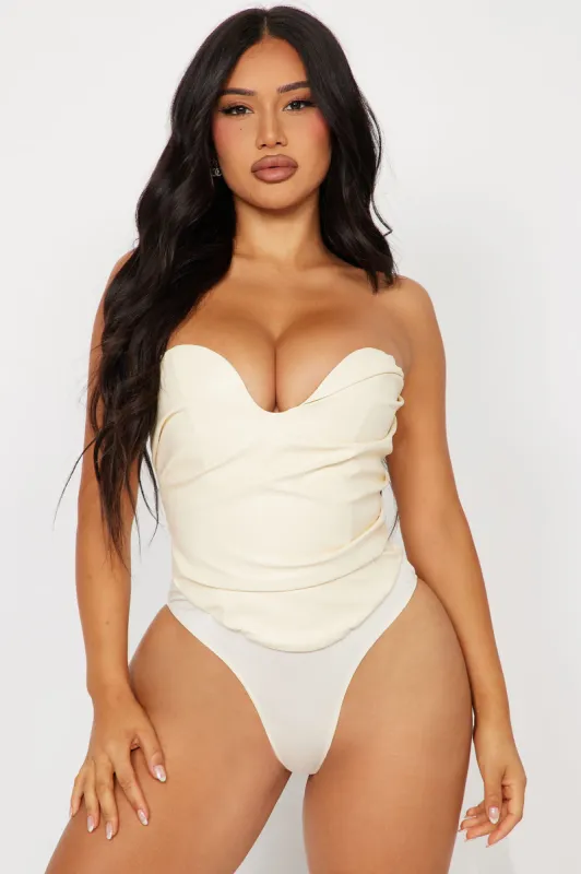 Like It Like That Bodysuit - Cream sold by Fashion Nova