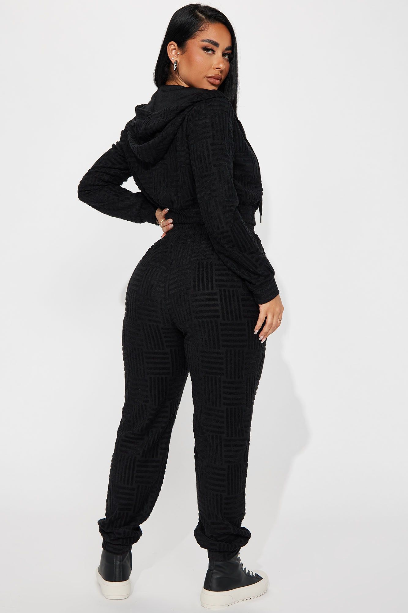 Stay Focused French Terry Jogger Set - Black sold by Fashion Nova product image thumbnail 4