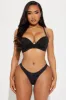 Light As A Feather Microfiber Thong Panty 3 Pack - Black/Black sold by Fashion Nova