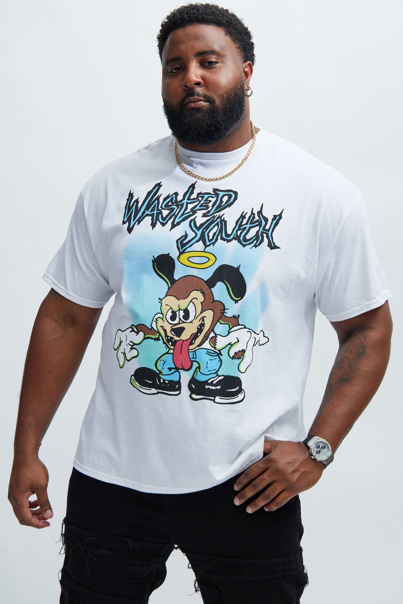Wasted Bear Short Sleeve Tee - White sold by Fashion Nova product image thumbnail 4