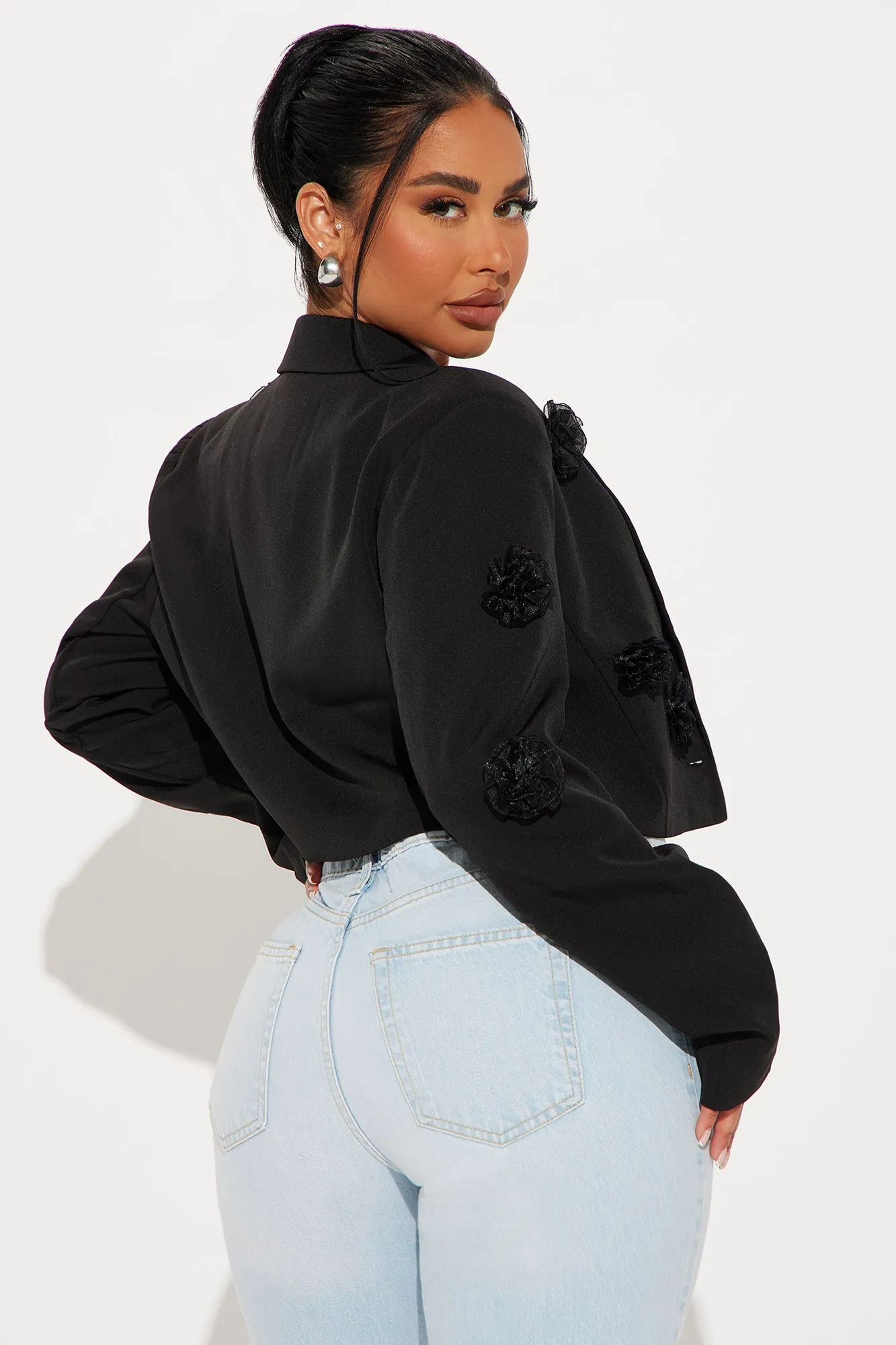 A Different Touch Cropped Blazer - Black sold by Fashion Nova product image thumbnail 3