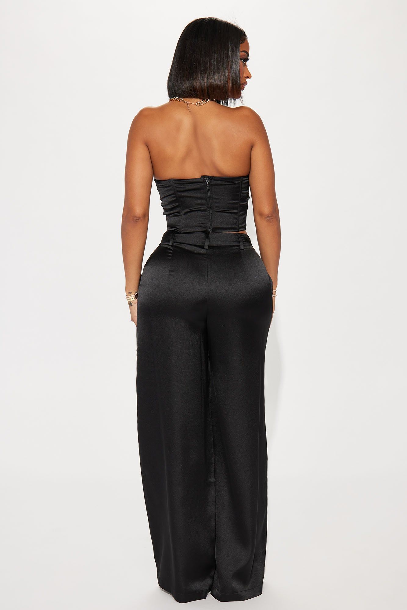 Adriana Satin Pant Set - Black sold by Fashion Nova product image thumbnail 3