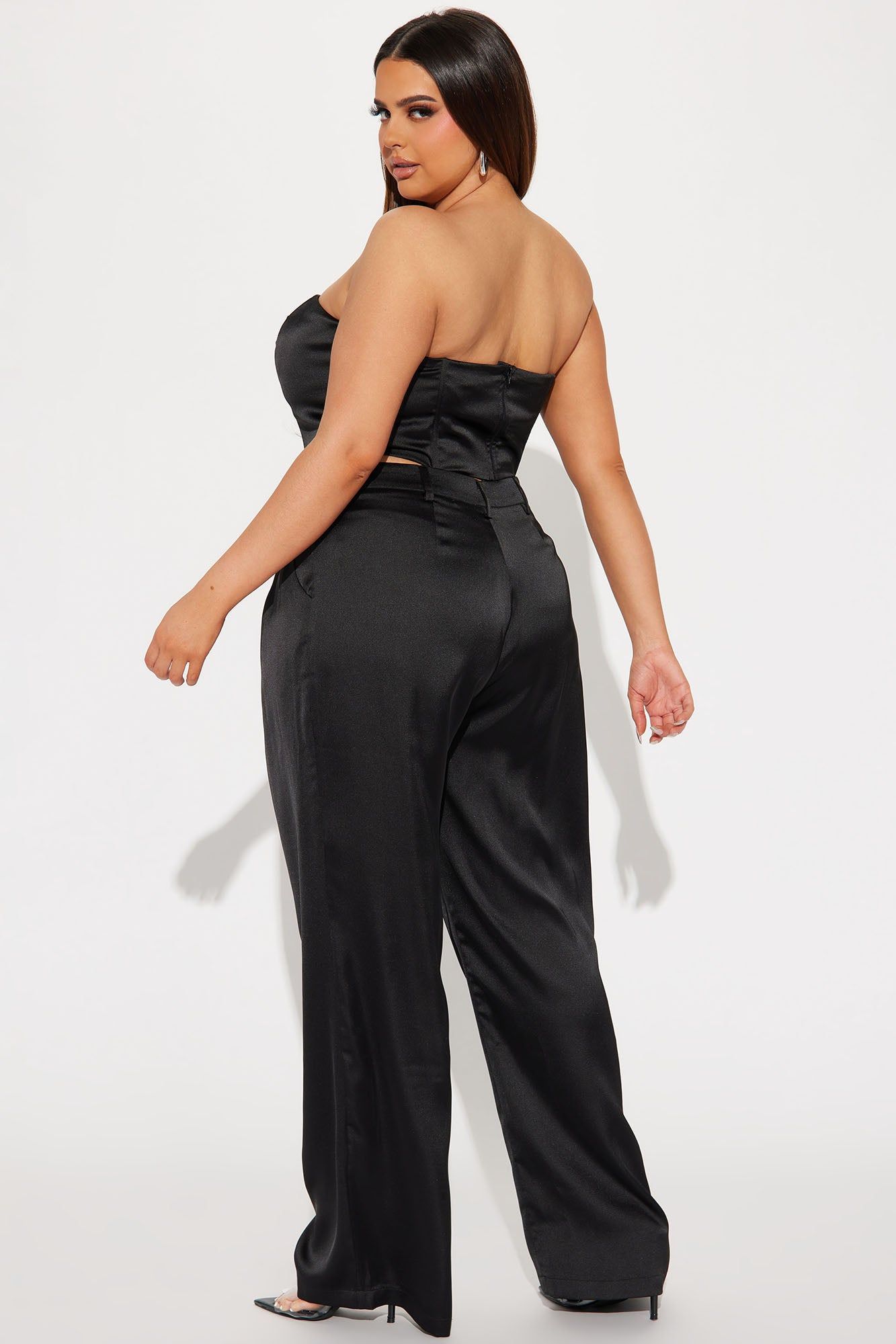 Adriana Satin Pant Set - Black sold by Fashion Nova product image thumbnail 6