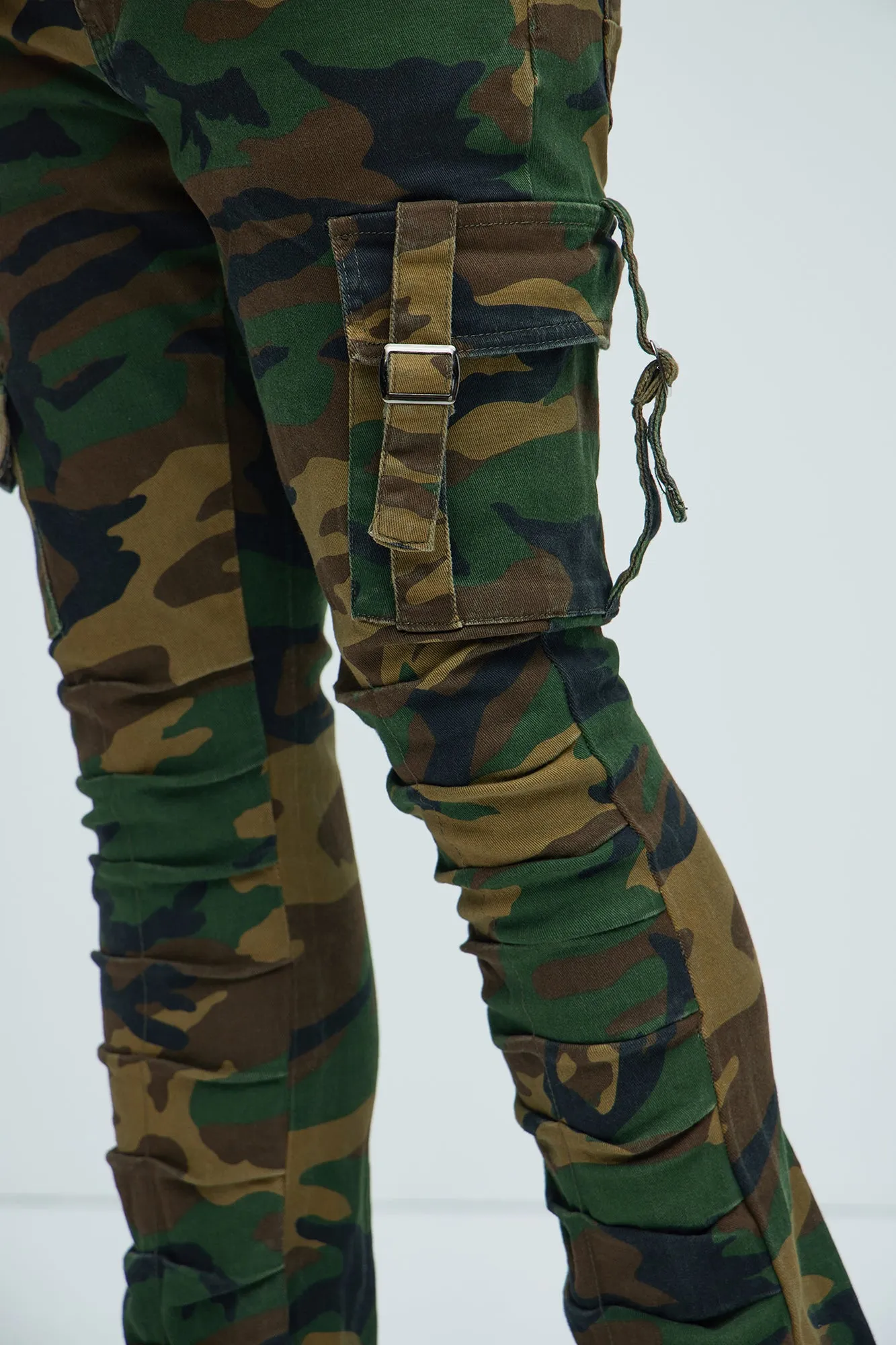 Step In Ruched Cargo Flare Pants - Camouflage sold by Fashion Nova product image thumbnail 3