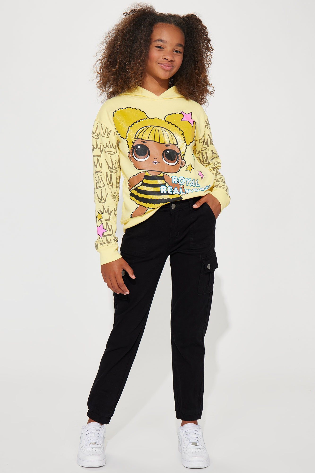 Mini Twill Belted And Ruched Ankle Cargo Pants - Black sold by Fashion Nova