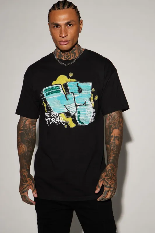 NY Throwie Short Sleeve Tee - Black sold by Fashion Nova