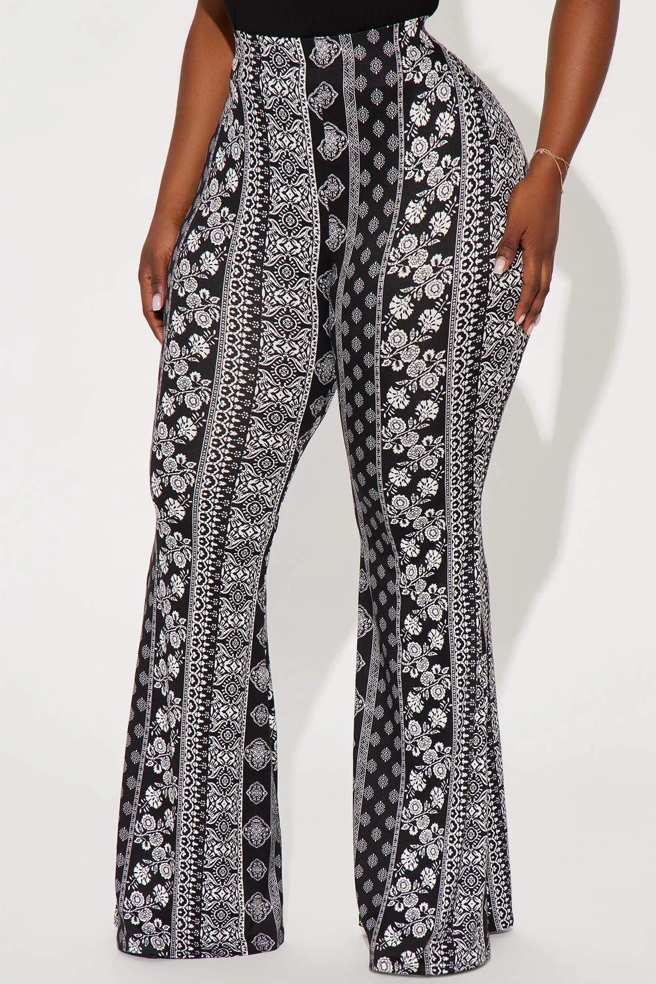 Full On Flare Pant - Black/White sold by Fashion Nova product image thumbnail 5