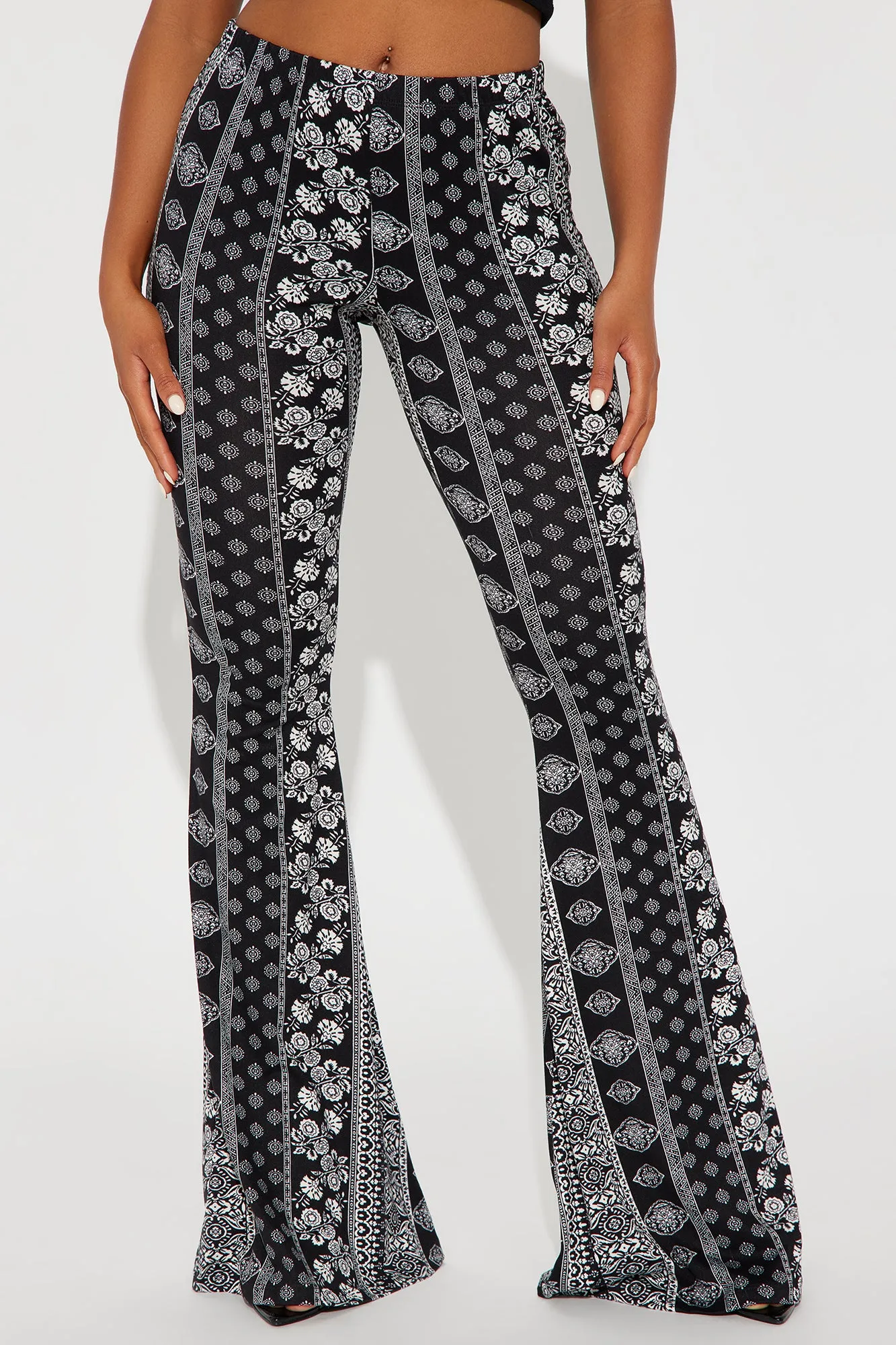 Full On Flare Pant - Black/White sold by Fashion Nova product image thumbnail 2
